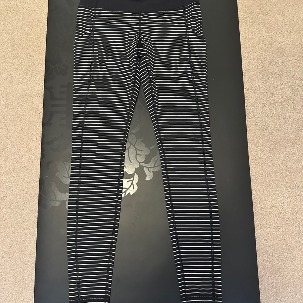 Striped Black and White Leggings